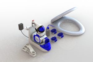 toilet, robot, toilet cleaning, invention, innovation, giddel, altan robotech, revolutionary, 3d technology, robotech, Portable Toilet Cleaning Robot, plug and play, home robot