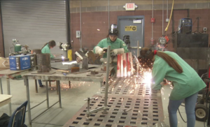 welding, welder, el paso, texas, competition, female, all-girls, americas high school, skillsusa, skills usa, district 1, february 9, 2019, blueprint, weld