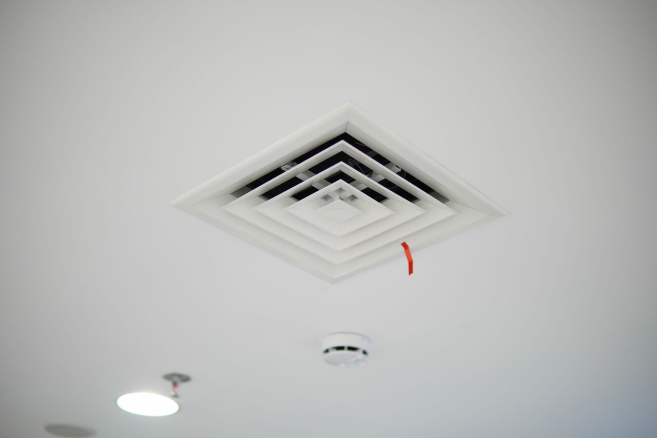 HVAC Diffusers on the top of ceiling