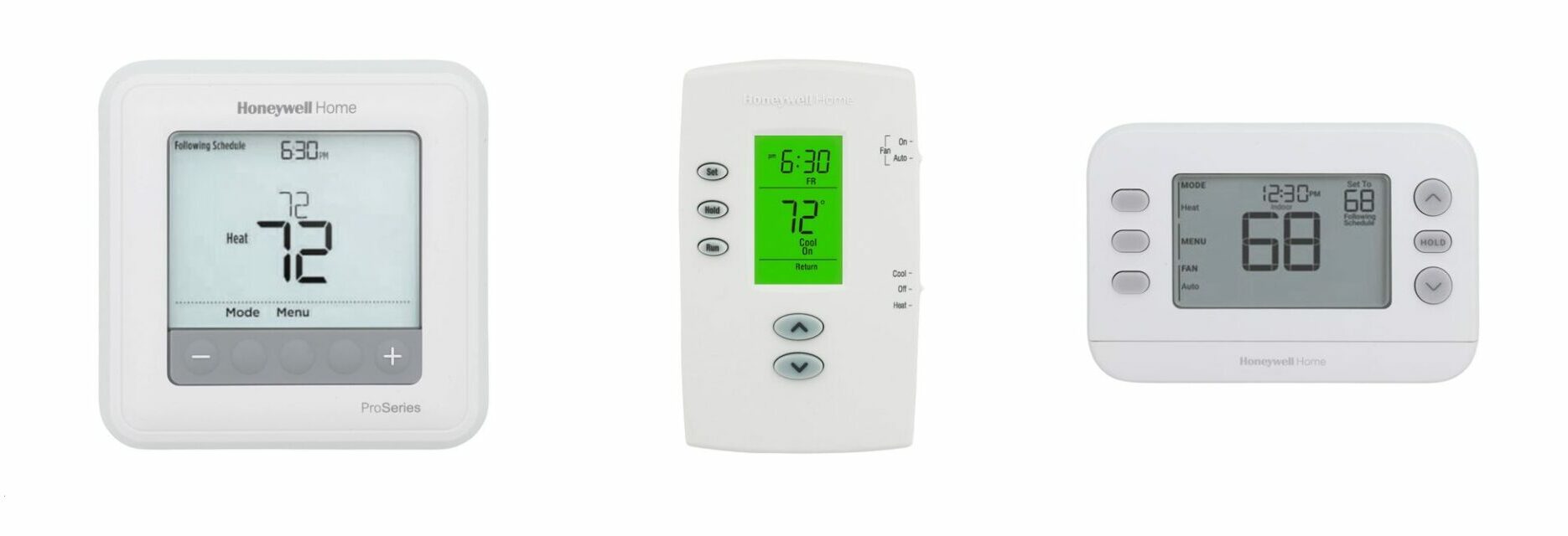 A Collage of three Honeywell Home Thermostat