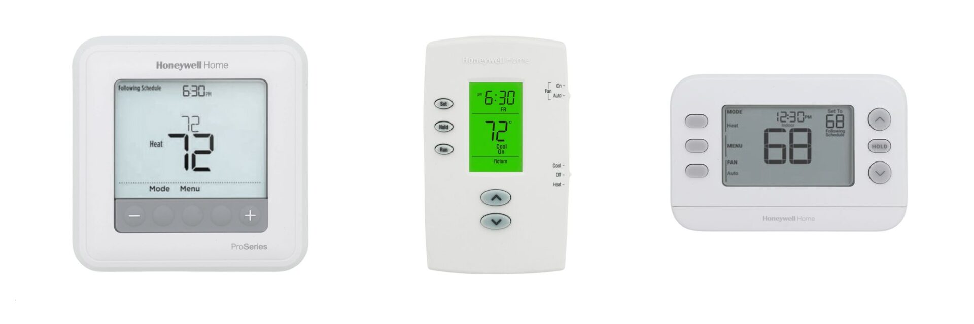 A Collage of three Honeywell Home Thermostat