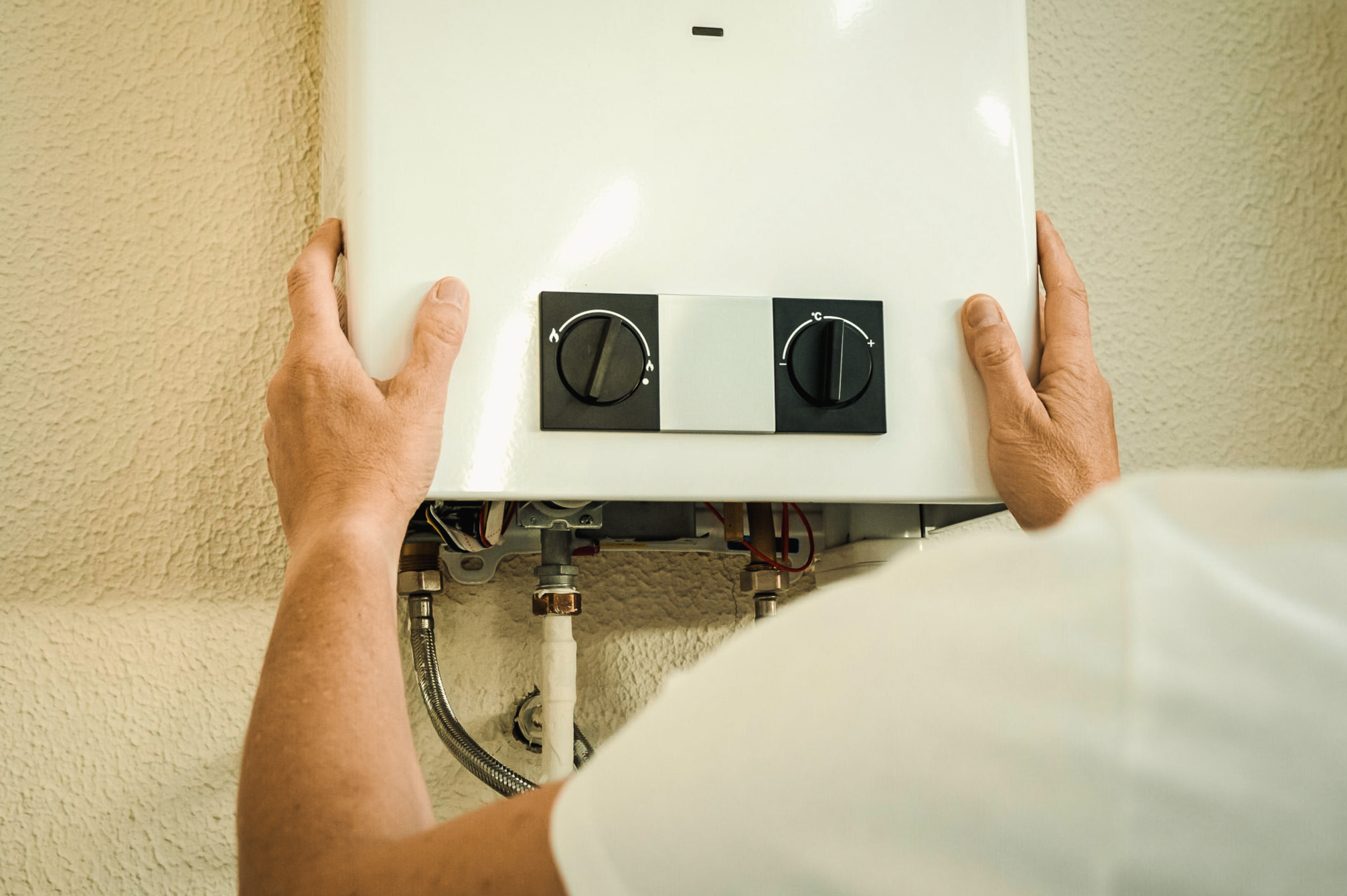 Mounting a modern tankless gas water heater